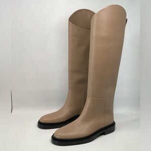 Jil Sander Asymmetric Knee High Leather Riding Boots size 36